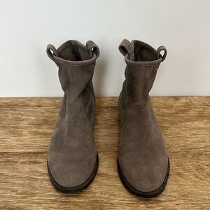 Sole Society Gray Suede Ankle Booties